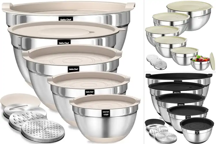 Detailed view of Best Mixing Bowls With Grater Attachments