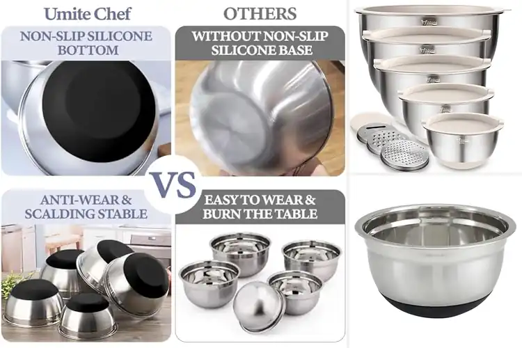 Detailed view of Best Non Slip Bottom Mixing Bowls