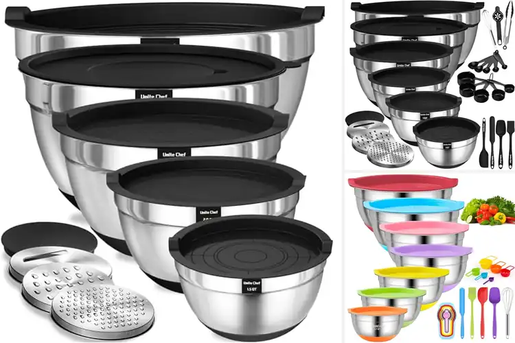 Detailed view of Best Non-Slip Bottom Mixing Bowls Sets