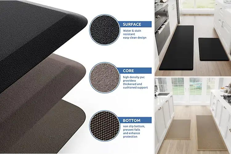 Detailed view of 10 Best Non Slip Kitchen Mats for Fatigue-Free Cooking