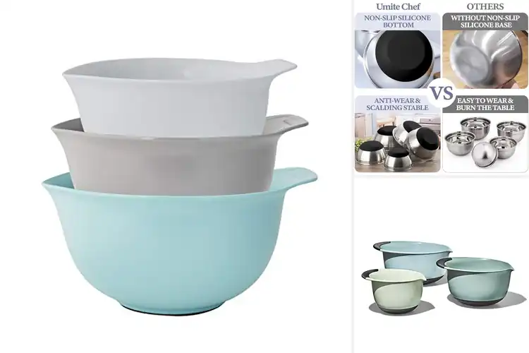 Detailed view of Best Non-Slip Mixing Bowls: Stable & Easy Cooking