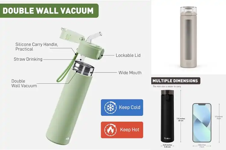 Detailed view of 10 Best One-Hand Flip Straw Water Bottles: Sips Anywhere