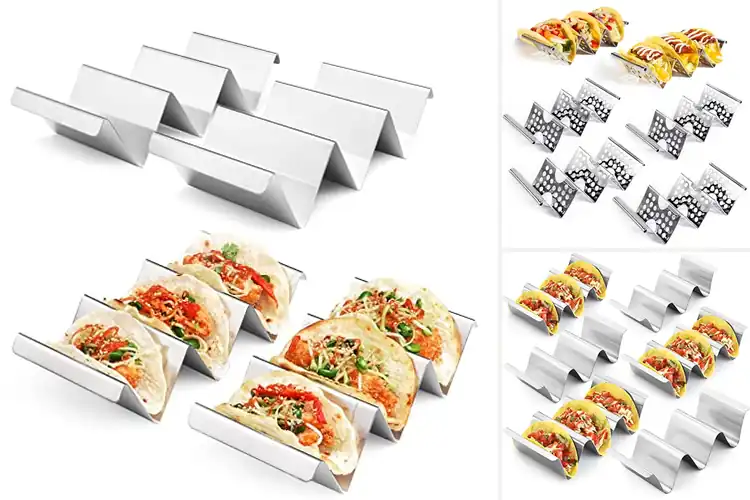 Detailed view of Best Oven Safe Taco Rack Set