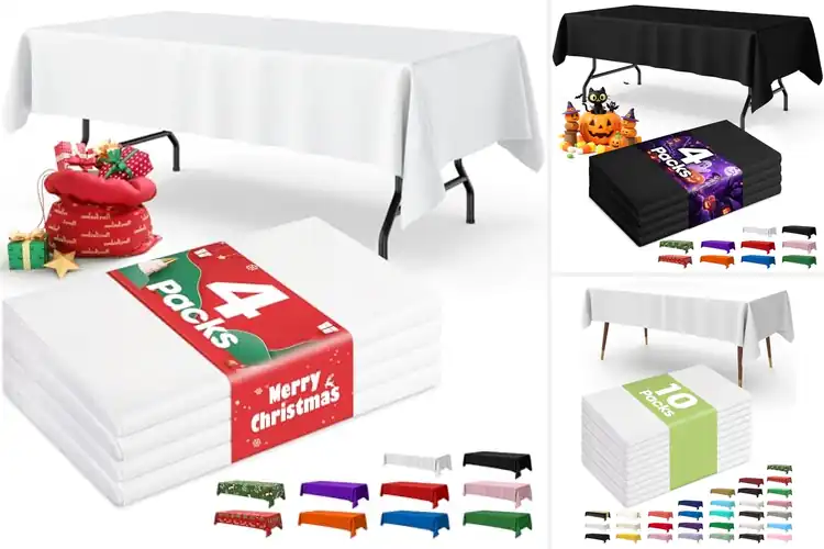 Detailed view of 10 Best Plastic Tablecloths for 6ft Tables – Quick Setup