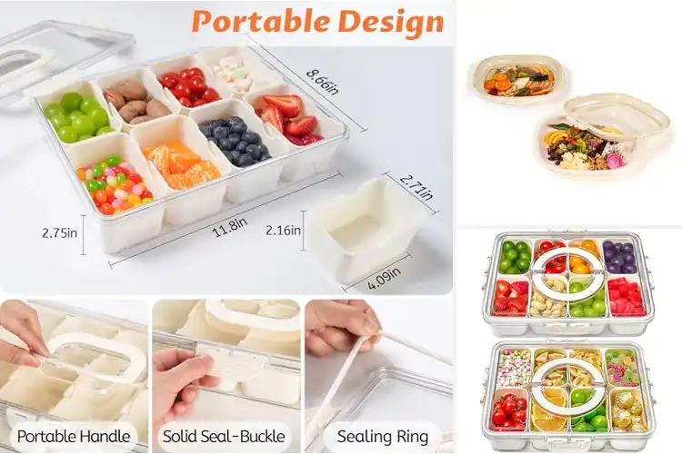 Detailed view of Best Portable Snack Trays