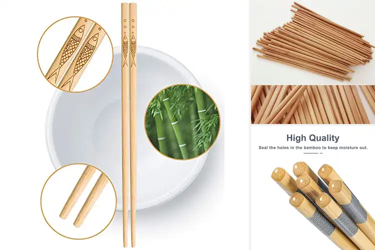 Detailed view of Best Pure Bamboo Chopsticks