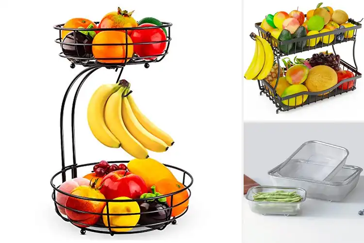 Detailed view of Best Raised Feet Fruit Basket
