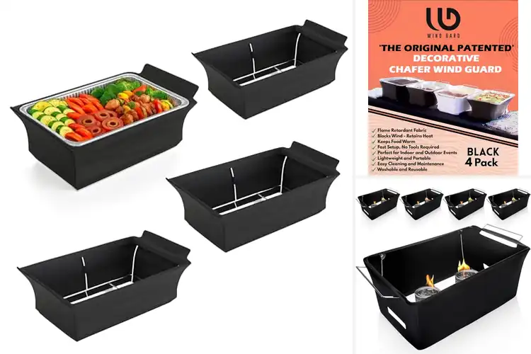 Detailed view of 10 Best Reusable Buffet Wind Guards: Keep Your Food Warm & Fresh
