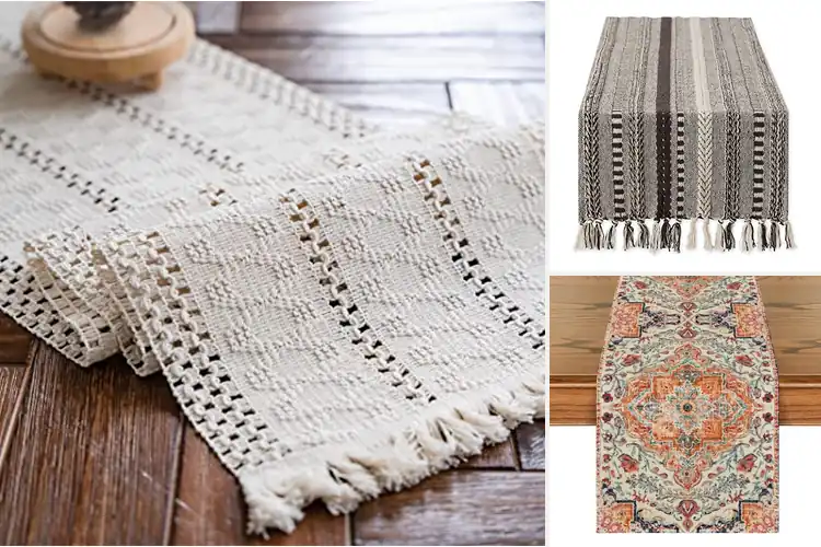 Detailed view of Best Rustic Boho Table Runner