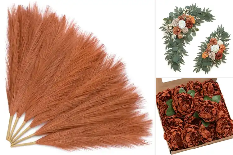 Detailed view of Best Rustic Burnt Orange Decorations