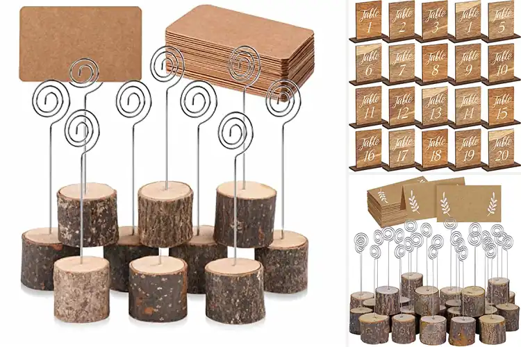 Detailed view of 10 Best Rustic Table Number Stands to Elevate Your Event Style