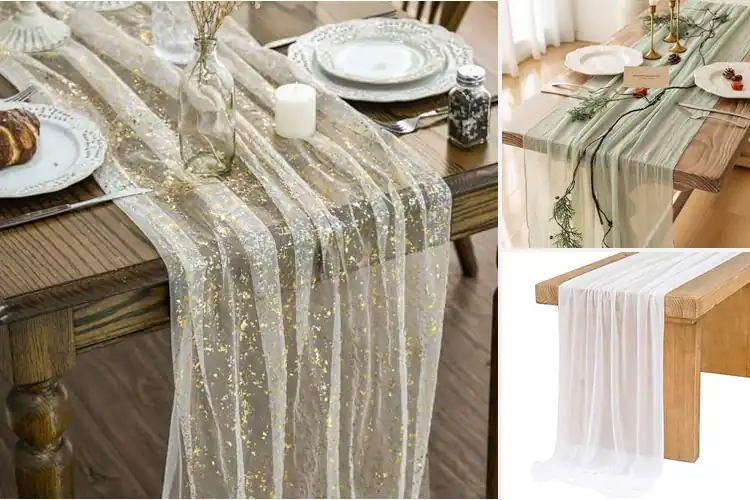 Detailed view of 10 Best Sheer Table Runners for Elegant, Airy Dining