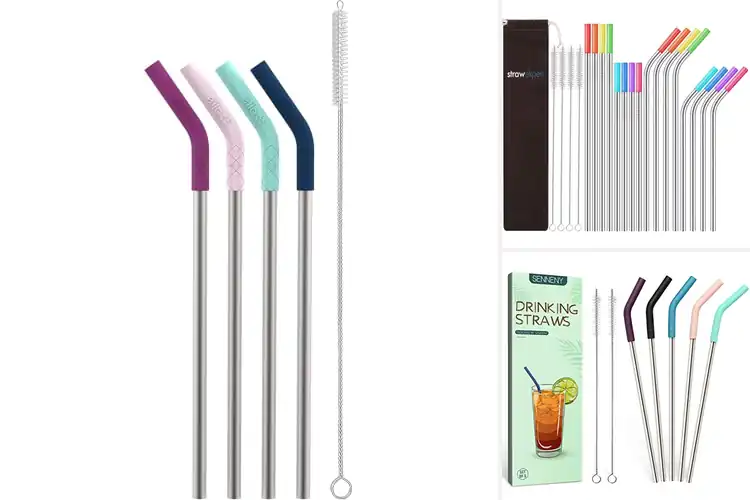 Detailed view of 10 Best Silicone Tip Straws: Comfort & Safety