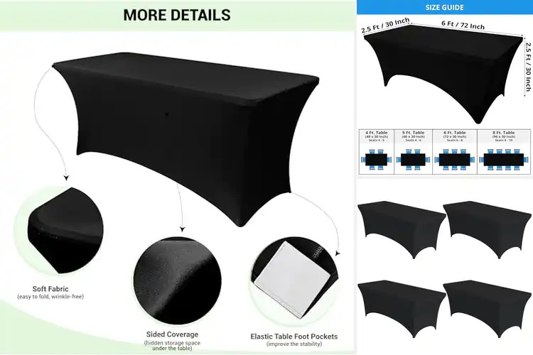 Detailed view of 10 Best Spandex Tablecloths for Spotless Gatherings