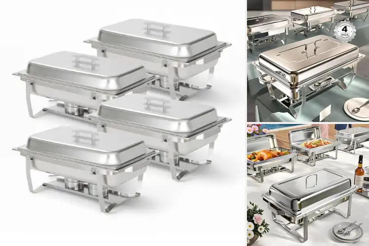Detailed view of 10 Best Stainless Steel Chafing Dishes That Keep Food Hot