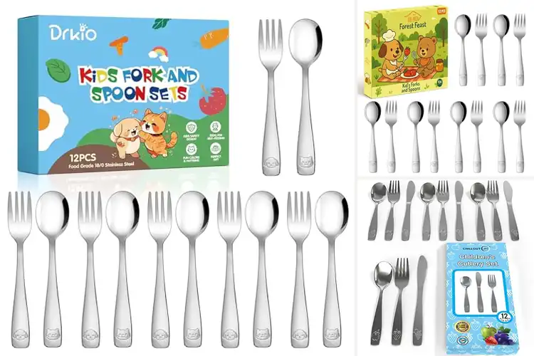 Detailed view of Best Stainless Steel Kids Silverware Sets