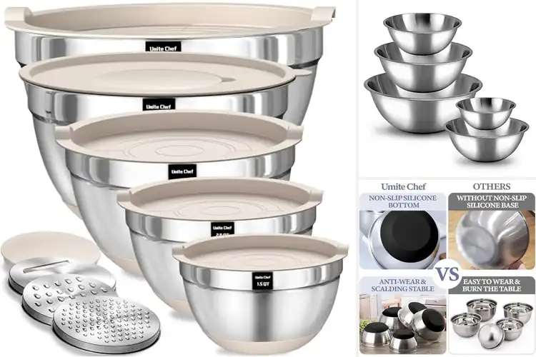 Detailed view of Best Stainless Steel Mixing Bowls