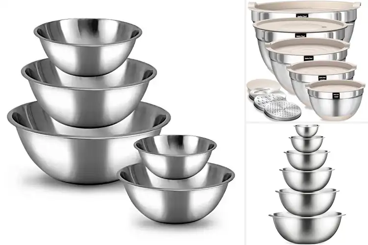 Detailed view of Best Stainless Steel Mixing Bowls Set