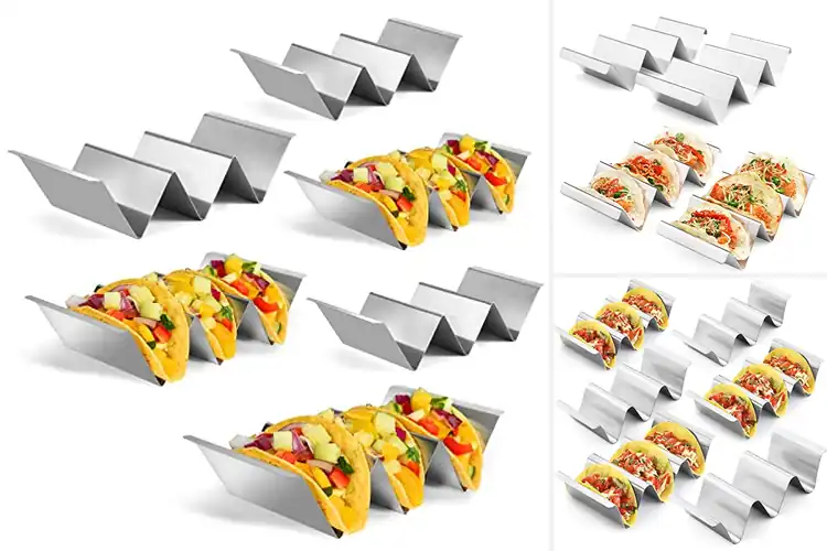 Detailed view of Best Stainless Steel Taco Holders