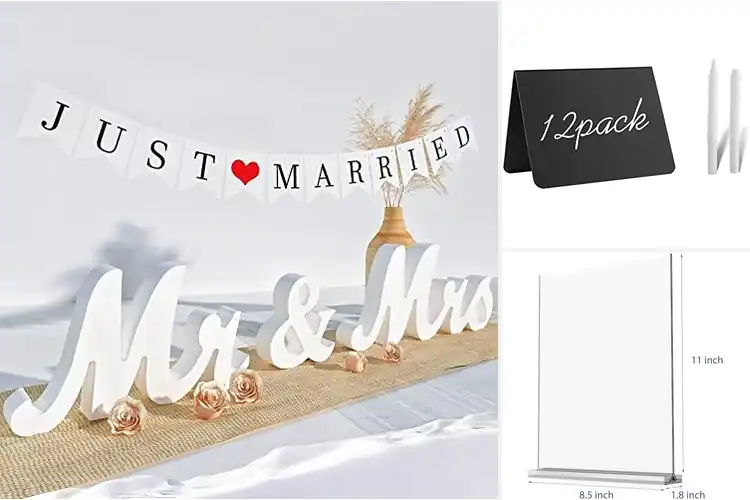 Detailed view of 10 Best Table Signs to Elevate Your Event Setup