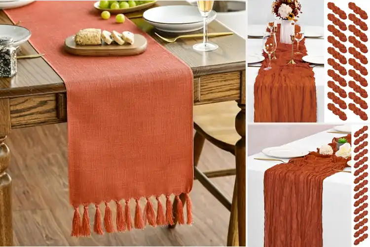 Detailed view of 9 Best Terracotta Table Runners for Cozy Vibes