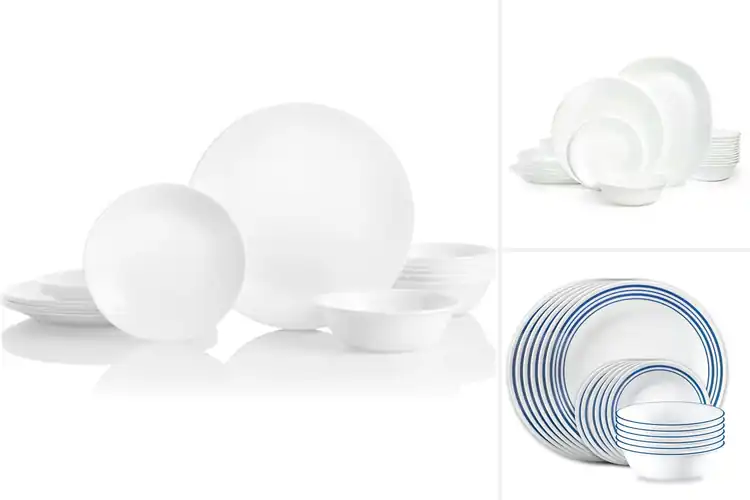 Detailed view of Best Triple Layer Glass Dinnerware Sets