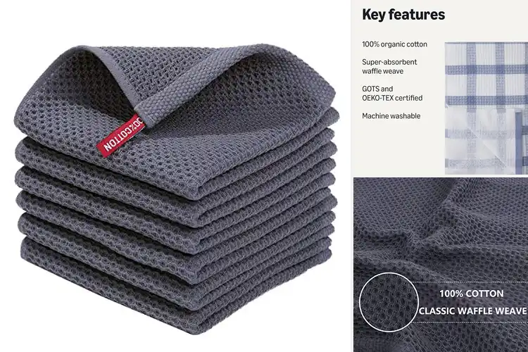 Detailed view of 10 Best Waffle Weave Dish Towels: Soft, Absorbing Perfection