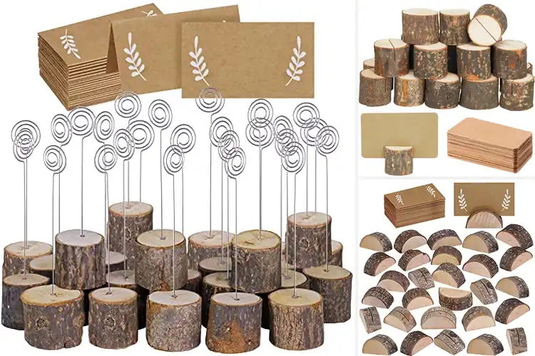 Detailed view of 10 Best Wood Place Card Holders to Elevate Your Event